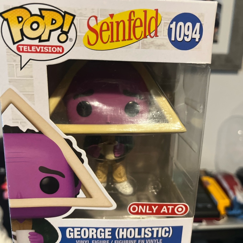 Funko Pop Seinfeld George Figure with Purple and Tan